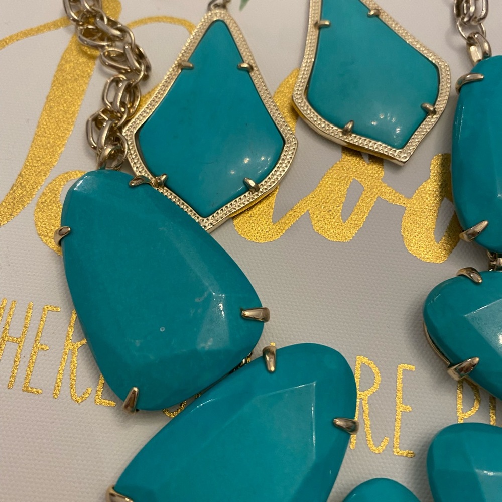 ❤️KENDRA SCOTT TEAL SET HARLOW AND ALEXANDRAS ❤️ - Picture 3 of 10